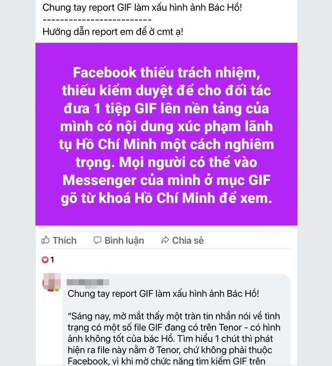 Thực hư việc Facebook cho phép sử dụng ảnh GIF xúc phạm Bác Hồ ảnh 3