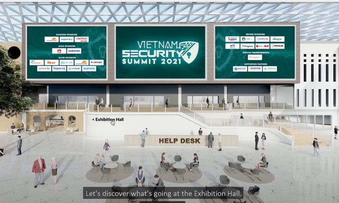 Triển lãm ảo về an toàn không gian mạng tại sự kiện. (Ảnh chụp màn hình) Vietnam Security Summit - An toàn không gian mạng trong kỷ nguyên số ảnh 2