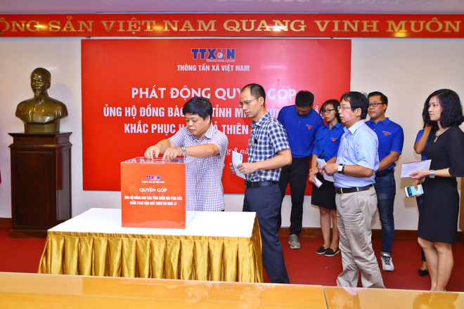 Thông tấn xã Việt Nam chung tay ủng hộ đồng bào Tây Bắc bị lũ quét ảnh 6