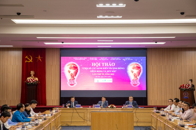 Cuộc thi “Sáng kiến vì cộng đồng” lần IV sẽ vinh danh 22 sáng kiến trên mọi mặt của đời sống, xã hội. (Ảnh: Minh Sơn/Vietnam+) Vinh danh 22 sáng kiến có ích cho cộng đồng trong năm 2022 ảnh 1