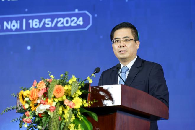 Thứ trưởng Bộ Khoa học và Công nghệ Nguyễn Hoàng Giang. (Ảnh: Minh Sơn/Vietnam+) vnp_nha khoa hoc tr-2.jpg