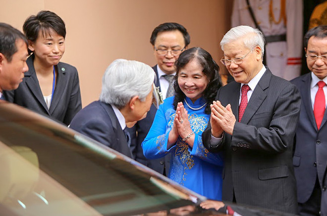 Nhật hoàng Akihito dự Tiệc trà cùng Tổng Bí thư Nguyễn Phú Trọng ảnh 6