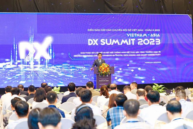 Toàn cảnh Diễn đàn Cấp cao Chuyển đổi số Việt Nam - Châu Á 2023. (Ảnh: Minh Sơn/Vietnam+) Địa phương cần 'cởi mở' để thúc đẩy liên kết vùng trong dữ liệu số ảnh 1