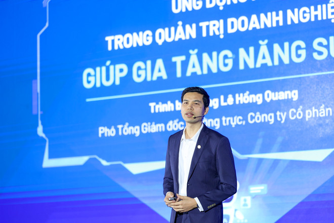 Ông Lê Hồng Quang - Phó Tổng Giám đốc thường trực Công ty Cổ phần MISA. (Ảnh: Minh Sơn/Vietnam+) SONR0710.jpg