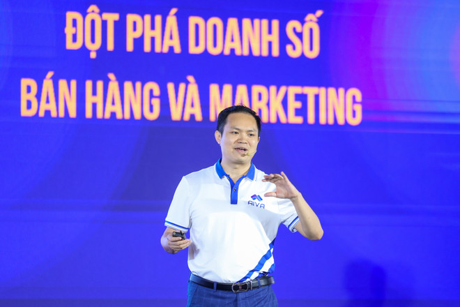 Ông Cao Vương - nhà sáng lập AIVA Group. (Ảnh: Minh Sơn/Vietnam+) SONR0675.jpg