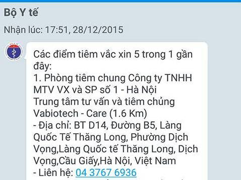 Bộ Y Tế triển khai tra cứu điểm tiêm vắcxin gần nhất qua dịch vụ OTT ảnh 1