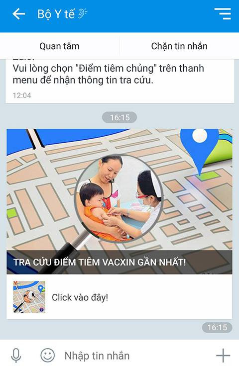 Bộ Y Tế triển khai tra cứu điểm tiêm vắcxin gần nhất qua dịch vụ OTT ảnh 2