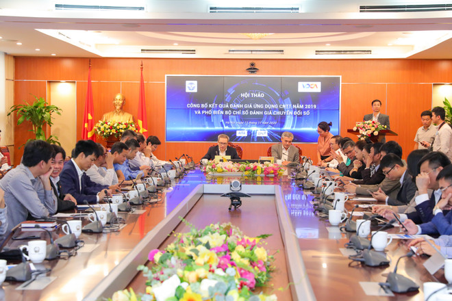 Chiều 11/11, Bộ Thông tin và Truyền thông đã công bố kết quả đánh giá mức độ ứng dụng công nghệ thông tin của các bộ, ngành, địa phương năm 2019. (Ảnh: PV/Vietnam+) Bộ Xây dựng đứng cuối bảng về ứng dụng công nghệ thông tin ảnh 1