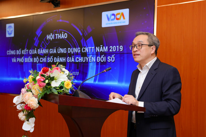 Thứ trưởng Bộ Thông tin và Truyền thông Phan Tâm phát biểu tại hội thảo. (Ảnh: PV/Vietnam+) Bộ Xây dựng đứng cuối bảng về ứng dụng công nghệ thông tin ảnh 2