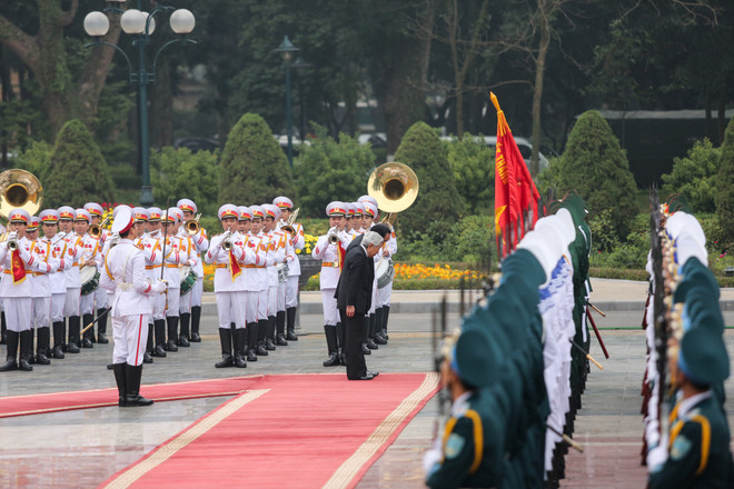 Toàn cảnh lễ đón Nhà vua và Hoàng hậu Nhật Bản tại Phủ chủ tịch ảnh 7