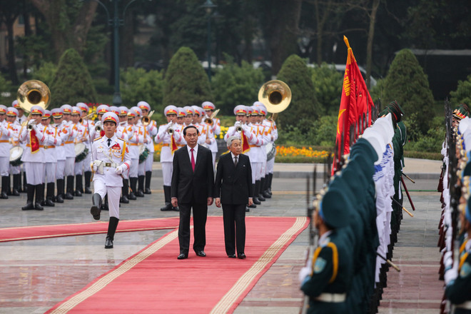 Toàn cảnh lễ đón Nhà vua và Hoàng hậu Nhật Bản tại Phủ chủ tịch ảnh 9