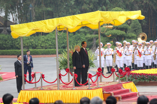 Toàn cảnh lễ đón Nhà vua và Hoàng hậu Nhật Bản tại Phủ chủ tịch ảnh 6