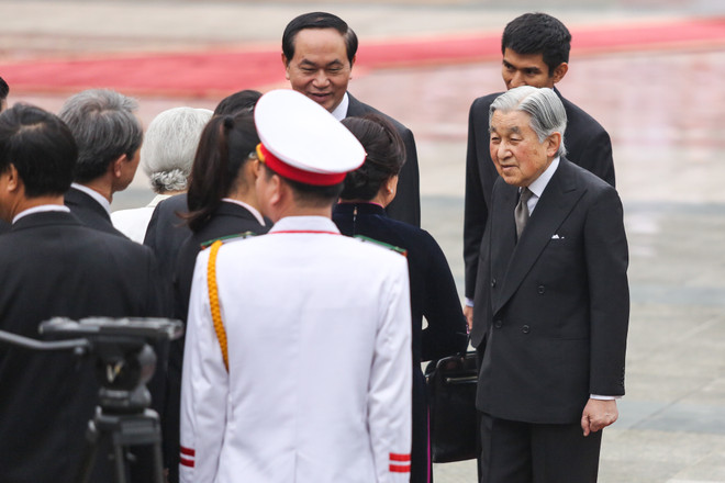 Toàn cảnh lễ đón Nhà vua và Hoàng hậu Nhật Bản tại Phủ chủ tịch ảnh 13