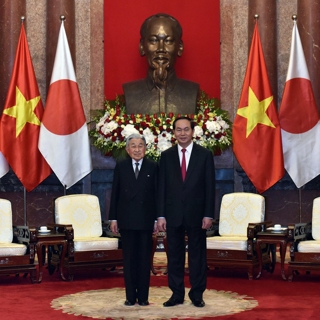 Nhà vua và Hoàng hậu Nhật Bản hội kiến Chủ tịch nước Trần Đại Quang ảnh 2
