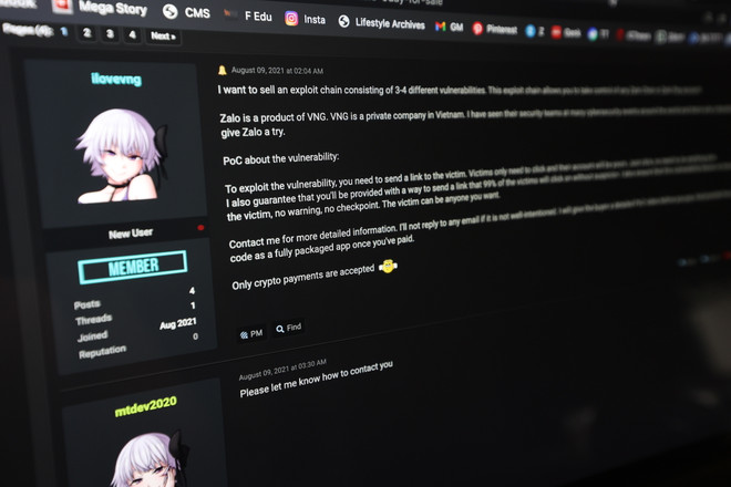 Hacker rao bán cách chiếm đoạt tài khoản Zalo: Sự thật về các lỗ hổng ảnh 1