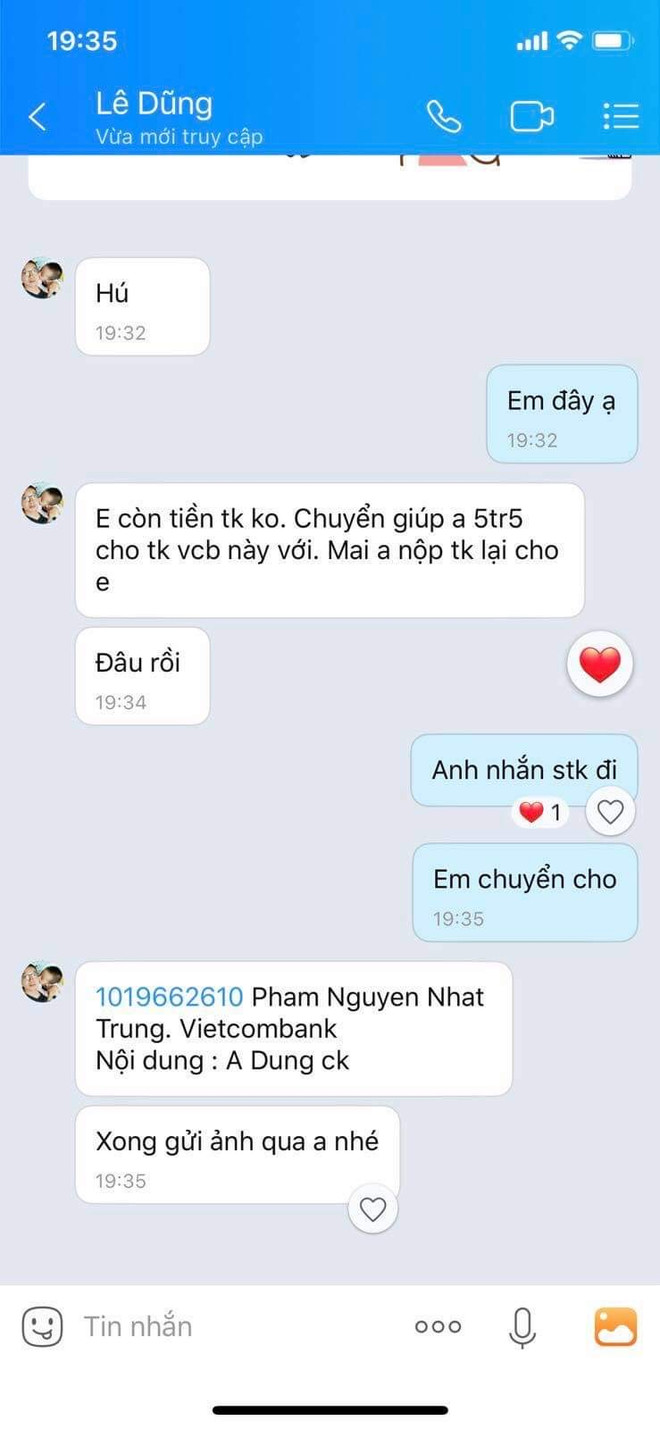 Cảnh giác kẻ gian dùng tài khoản Zalo giả mạo bạn bè lừa đảo vay tiền ảnh 2