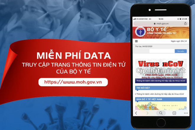 MobiFone miễn cước data truy cập thông tin về dịch 2019-nCoV ảnh 1
