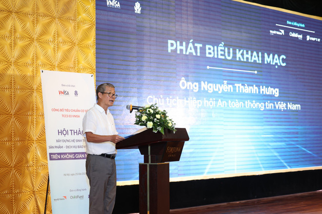 Ông Nguyễn Thành Hưng - Chủ tịch Hiệp hội An toàn thông tin Việt Nam VNISA. (Ảnh: PV/Vietnam+) z5571680680408_1198a2bf66d9344b9ed2b0e05ed00e61.jpg