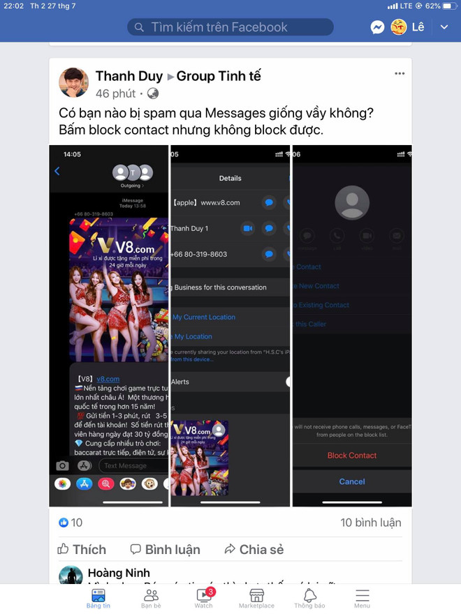 Người dùng iPhone 'kêu trời' vì bị quảng cáo cá cược liên tục spam ảnh 5