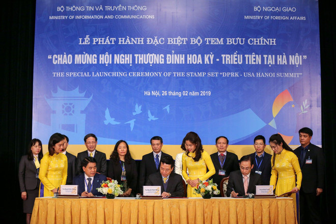 Chính thức phát hành bộ tem chào mừng Hội nghị Thượng đỉnh Mỹ-Triều ảnh 1