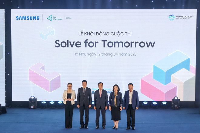 Solve for Tomorrow là cuộc thi được tổ chức nhằm tìm kiếm và phát triển nhân lực công nghệ trẻ của Việt Nam. (Ảnh: Minh Sơn/Vietnam+) Phát động cuộc thi bồi dưỡng nhân tài công nghệ Solve For Tomorrow ảnh 1