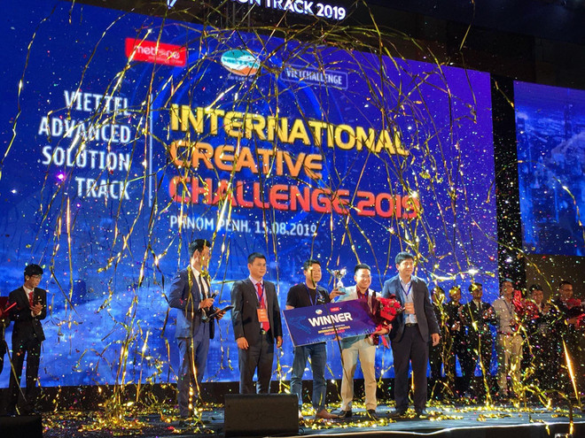 VVN AI đến từ Việt Nam đã giành giải Nhất cuộc thiViettel Advanced Solution Track 2019. (Ảnh: Viettel) Đội Việt Nam giành giải Nhất thi giải pháp sáng tạo toàn cầu Viettel ảnh 1