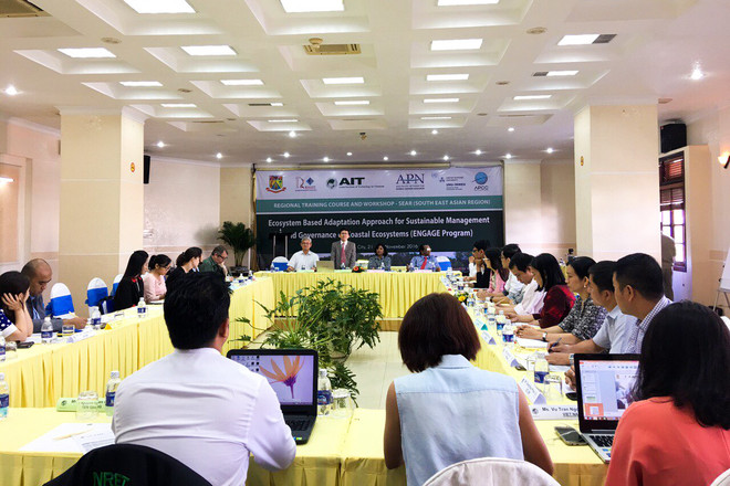 (Ảnh: PV/Vietnam+) Hội nghị về chống biến đổi khí hậu với rừng ngập mặn ven biển Việt Nam ảnh 2