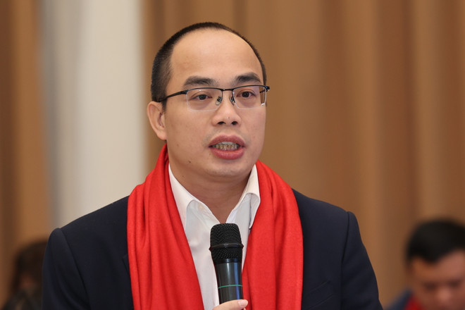 Ông Lê Mai Sơn - Phó ban truyền thông MobiFone. (Ảnh: Minh Sơn/Vietnam+) son24335-9306.jpg