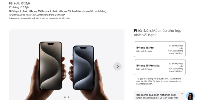 Khách Việt nhận iPhone 15 từ ngày 29/9, mua tối đa 2 chiếc mỗi mẫu ảnh 2