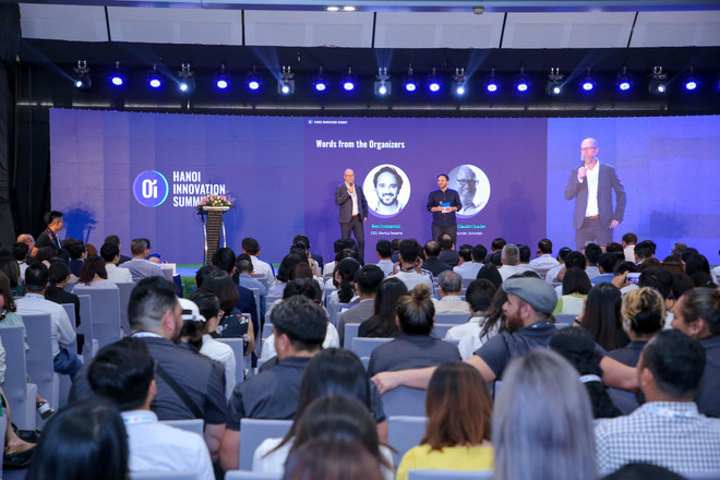 Toàn cảnh Diễn đàn Khởi nghiệp Sáng tạo Hà Nội 2019. (Ảnh: Minh Sơn/Vietnam+) Hà Nội sẽ tạo điều kiện hấp dẫn cho các start-up trên thế giới ảnh 1