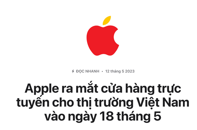 Thông báo trên trang Newsroom của Apple. (Ảnh chụp màn hình) Apple sắp ra mắt cửa hàng trực tuyến đầu tiên tại thị trường Việt Nam ảnh 2