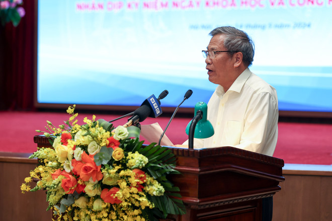 Tiến sĩ Lê Xuân Rao - Chủ tịch Liên hiệp các Hội khoa học và kỹ thuật Hà Nội. (Ảnh: Minh Sơn/Vietnam+) vnp_nha khoa hoc ha noi9.jpg