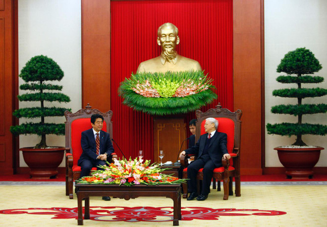 Tổng Bí thư Nguyễn Phú Trọng tiếp Thủ tướng Nhật Bản Shinzo Abe ảnh 5