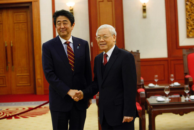 Tổng Bí thư Nguyễn Phú Trọng tiếp Thủ tướng Nhật Bản Shinzo Abe ảnh 2