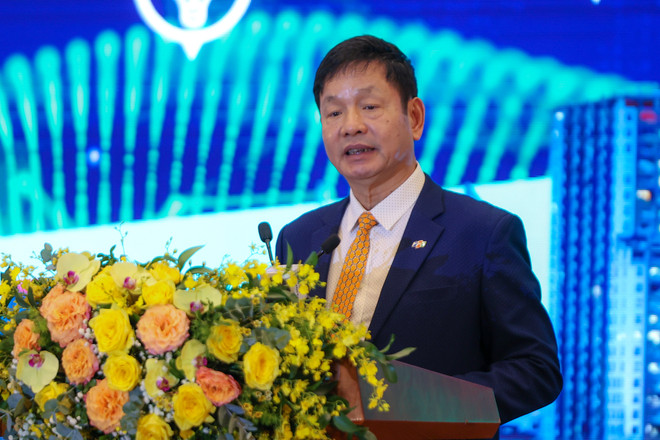 Ông Trương Gia Bình - Chủ tịch Hội đồng Sáng lập VINASA phát biểu tại sự kiện. (Ảnh: Minh Sơn/Vietnam+) SONR4309.jpg