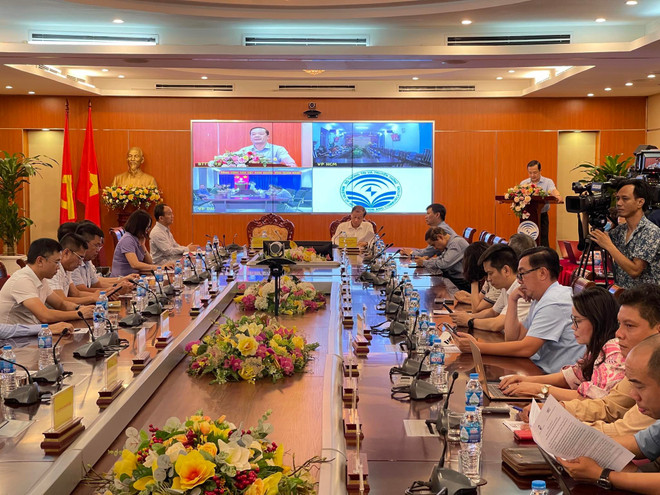 Giải thưởng 'Sản phẩm công nghệ số Make in Viet Nam' chính thức được phát động. (Ảnh: Minh Sơn/Vietnam+) Phát động giải thưởng 'Sản phẩm Công nghệ số Make in Viet Nam 2022' ảnh 1