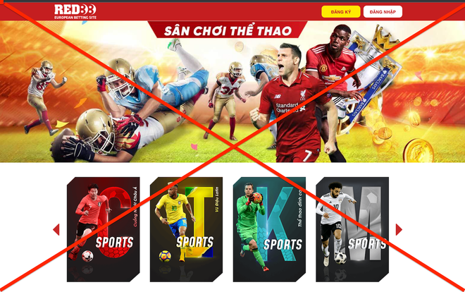 Một website vi phạm pháp luật. (Ảnh chụp màn hình) Công bố 25 trang thông tin điện tử có dấu hiệu vi phạm pháp luật ảnh 1