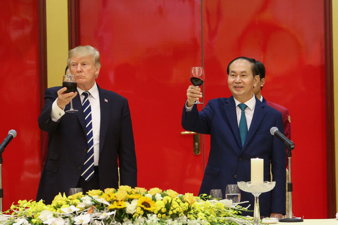 Chủ tịch nước chủ trì Quốc yến chiêu đãi Tổng thống Donald Trump ảnh 1