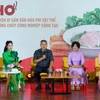 Tọa đàm bàn tròn trong khuôn khổ sự kiện dành cho các nhà nghiên cứu, nghệ nhân, chuyên gia ẩm thực, các doanh nghiệp và nhà quản lý. (Ảnh: CTV/Vietnam+)