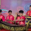 Dàn nhạc Ngũ âm Khmer (Plêng Pinn Peat) là dàn nhạc truyền thống đặc sắc của đồng bào Khmer. (Ảnh: Mai Mai/Vietnam+)
