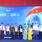 Lễ trao Giải Báo chí Thông tấn xã Việt Nam năm 2025. (Ảnh: Minh Sơn/Vietnam+)