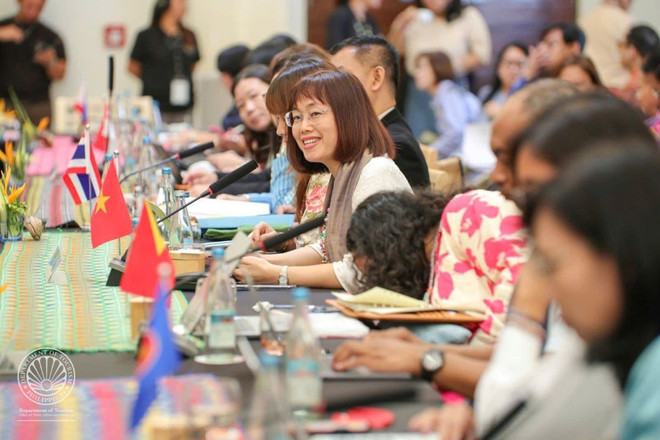 Phó Cục trưởng Cục Du lịch Quốc gia Việt Nam, bà Nguyễn Thị Hoa Mai dự Hội nghị Cơ quan Du lịch Quốc gia ASEAN lần thứ 62. (Ảnh: BTC) nto8.jpg