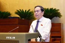 Chủ tịch Quốc hội Trần Thanh Mẫn phát biểu khai mạc Hội nghị. (Ảnh: Doãn Tấn/TTXVN)