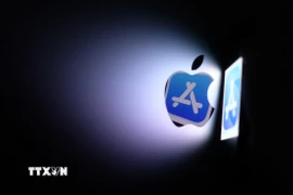Biểu tượng App store của Apple. (Ảnh: AFP/TTXVN)
