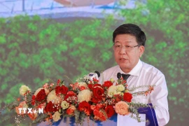 Phó Chủ tịch Thường trực Ủy ban Nhân dân thành phố Hà Nội Dương Đức Tuấn. (Ảnh: Phan Phương/TTXVN)