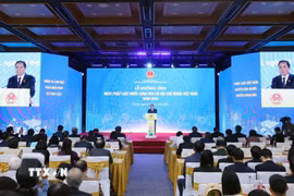 Chủ tịch Quốc hội Trần Thanh Mẫn phát biểu. (Ảnh: Phạm Kiên/TTXVN)