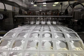 Thuốc giảm đau Paracetamol được sản xuất tại nhà máy ở Agen, Tây Nam nước Pháp. (Ảnh: AFP/ TTXVN)