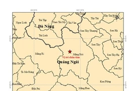 Vị trí xảy ra động đất. (Nguồn: Viện Các khoa học Trái đất)