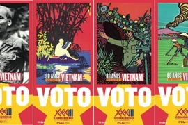 Phiếu bầu cử Đại hội Đảng Cộng sản Uruguay. (Ảnh: Diệu Hương/TTXVN)