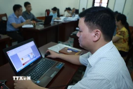 Hoạt động nghiệp vụ tại Kiểm toán Nhà nước khu vực 10. (Ảnh: Hoàng Hùng/TTXVN)